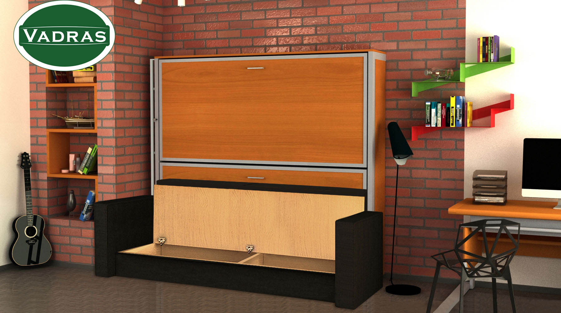 zidni-krevet-na-sprat-zatvoreni-model-narandzasti-tapacirana-sofa-fioke